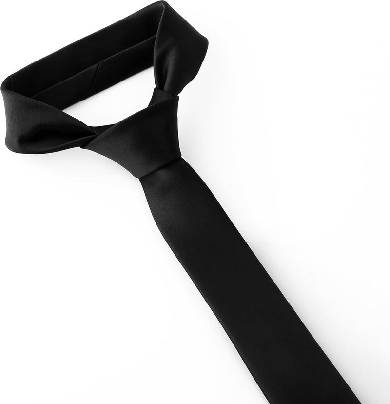 DR ANISON Skinny Tie Men Women 2" (5CM) Slim Necktie Solid Thin Ties Formal - Image 2